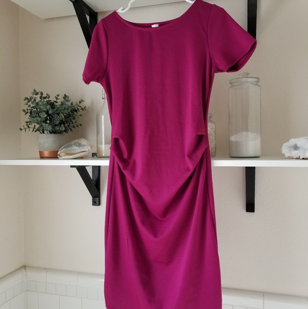Berry maternity dress